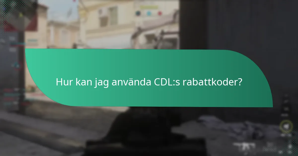 Vilka unika evenemang är kopplade till CDL:s rabattkoder?