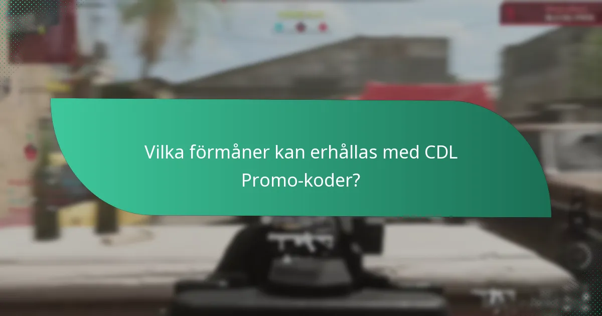 Vilka tillbehör kan låsas upp med CDL Promo-koder?